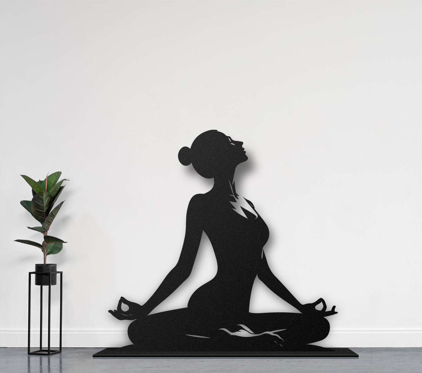 Femme méditation 2 Sculpture et art mural personnalisé