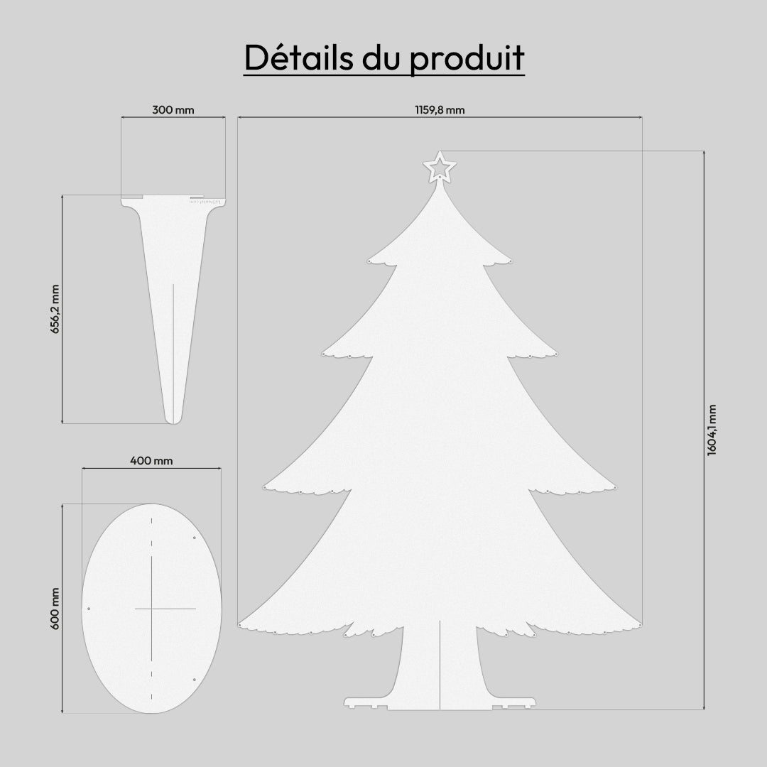 Sapin Magnétique - Grand Modèle  Sculpture et art mural personnalisé