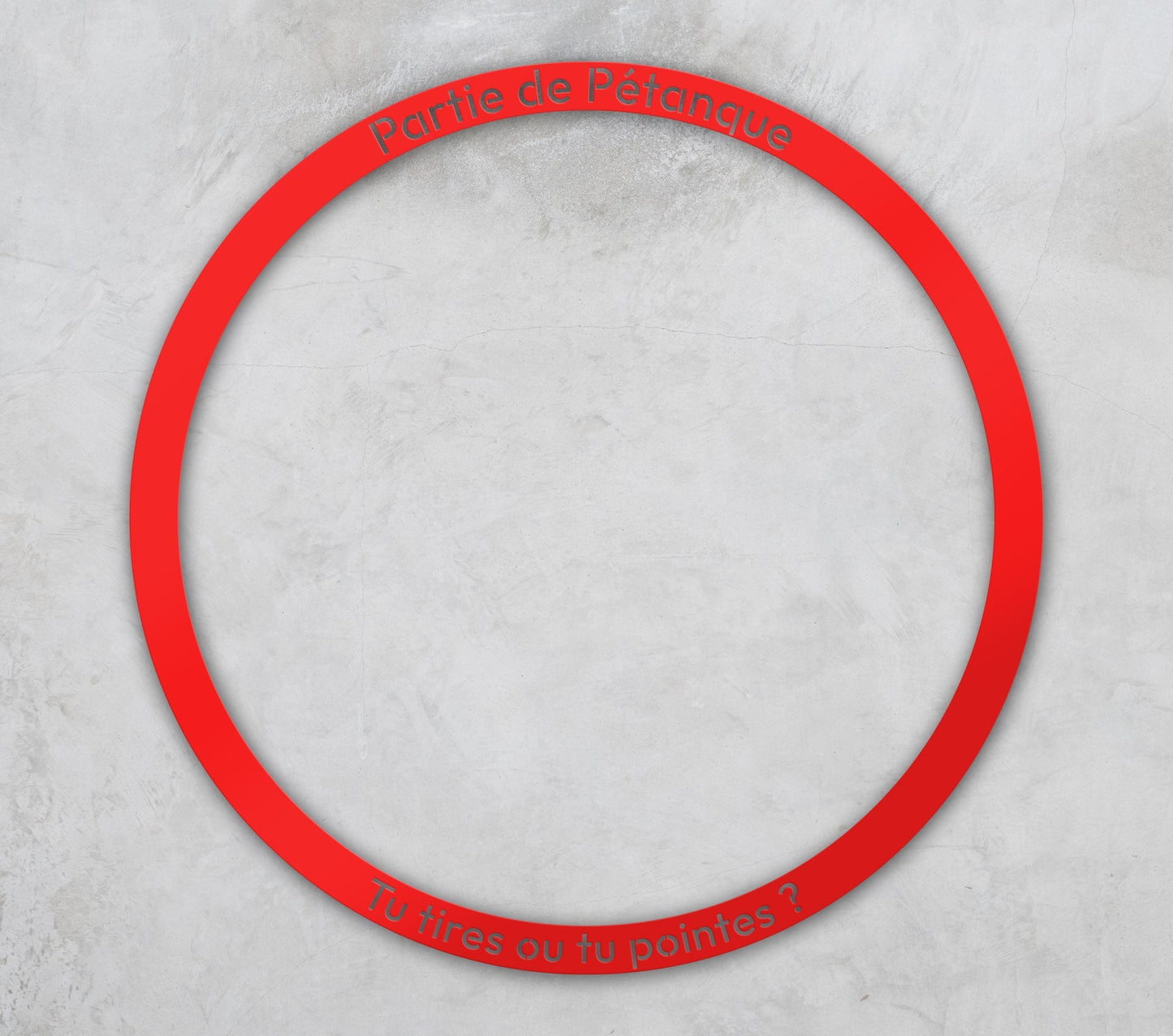 Cercle de pétanque rouge en acier solide pour jeux de pétanque extérieur et compétitions