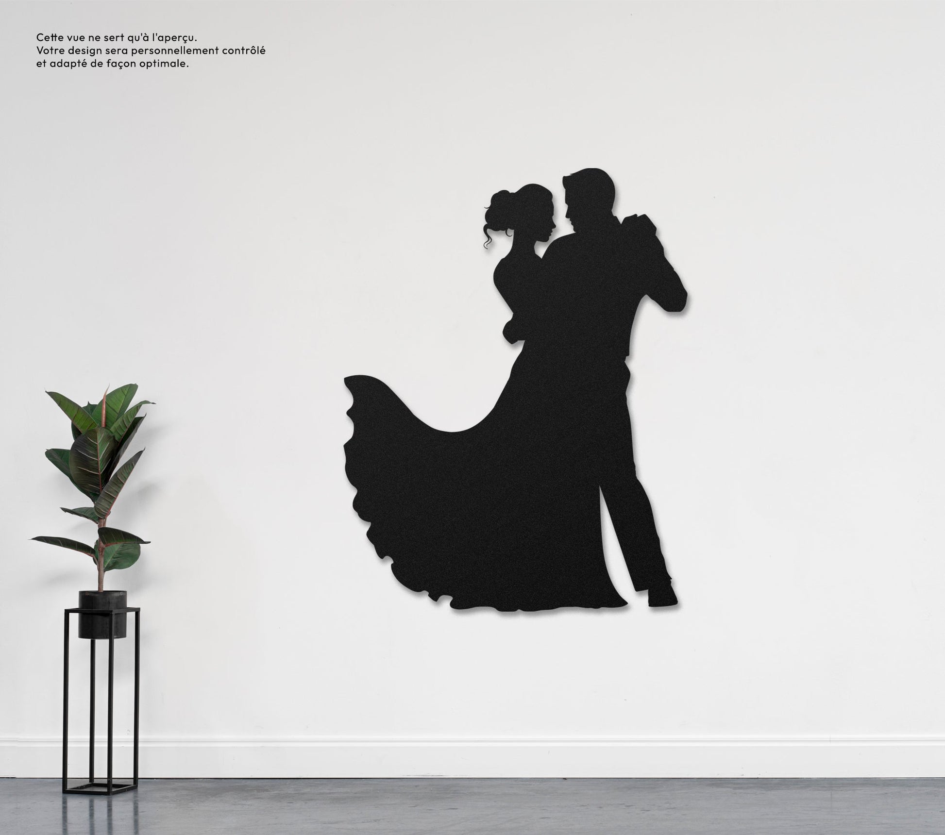 Danse Mariage  Sculpture et art mural personnalisé