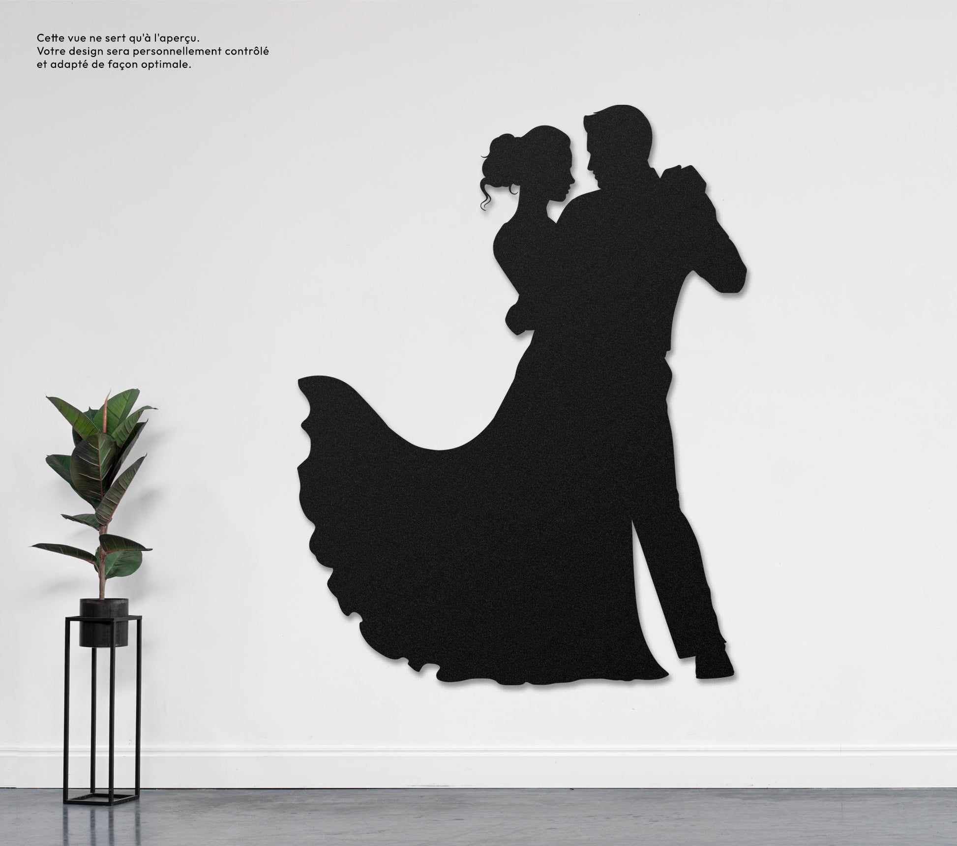 Danse Mariage  Sculpture et art mural personnalisé