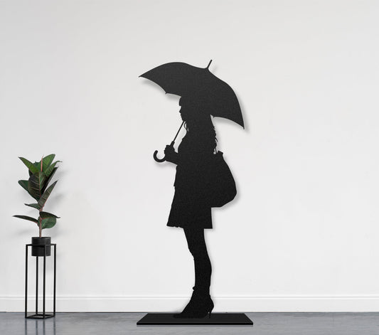 Femme avec parapluie