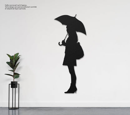 Femme avec parapluie