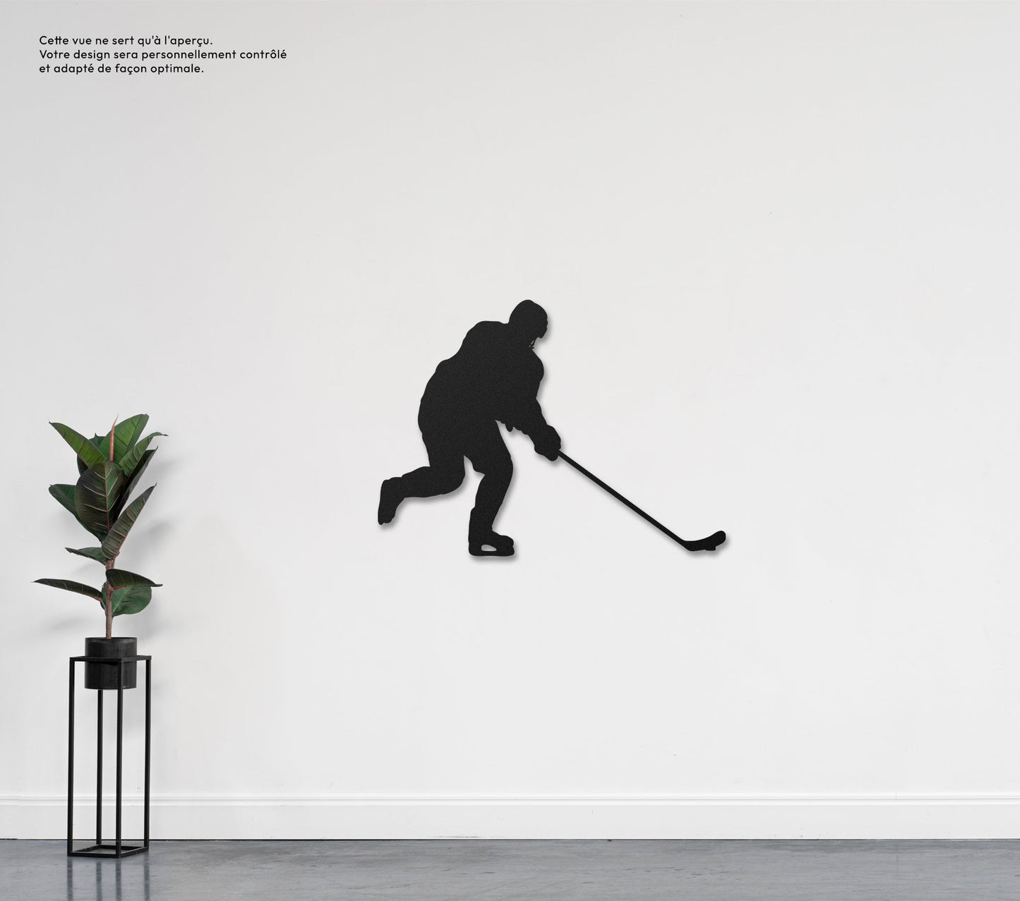 Joueur de hockey  Sculpture et art mural personnalisé