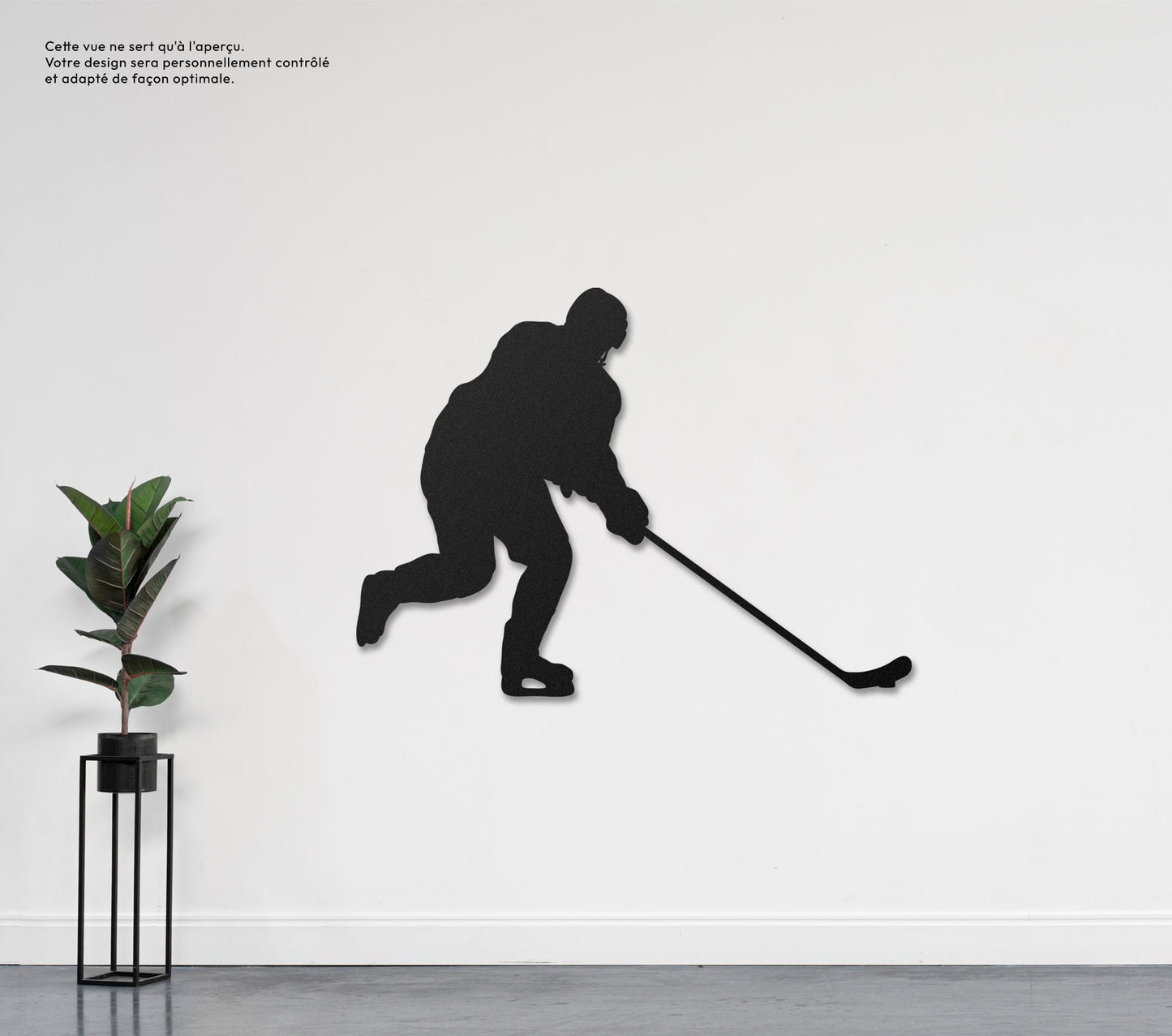 Joueur de hockey  Sculpture et art mural personnalisé