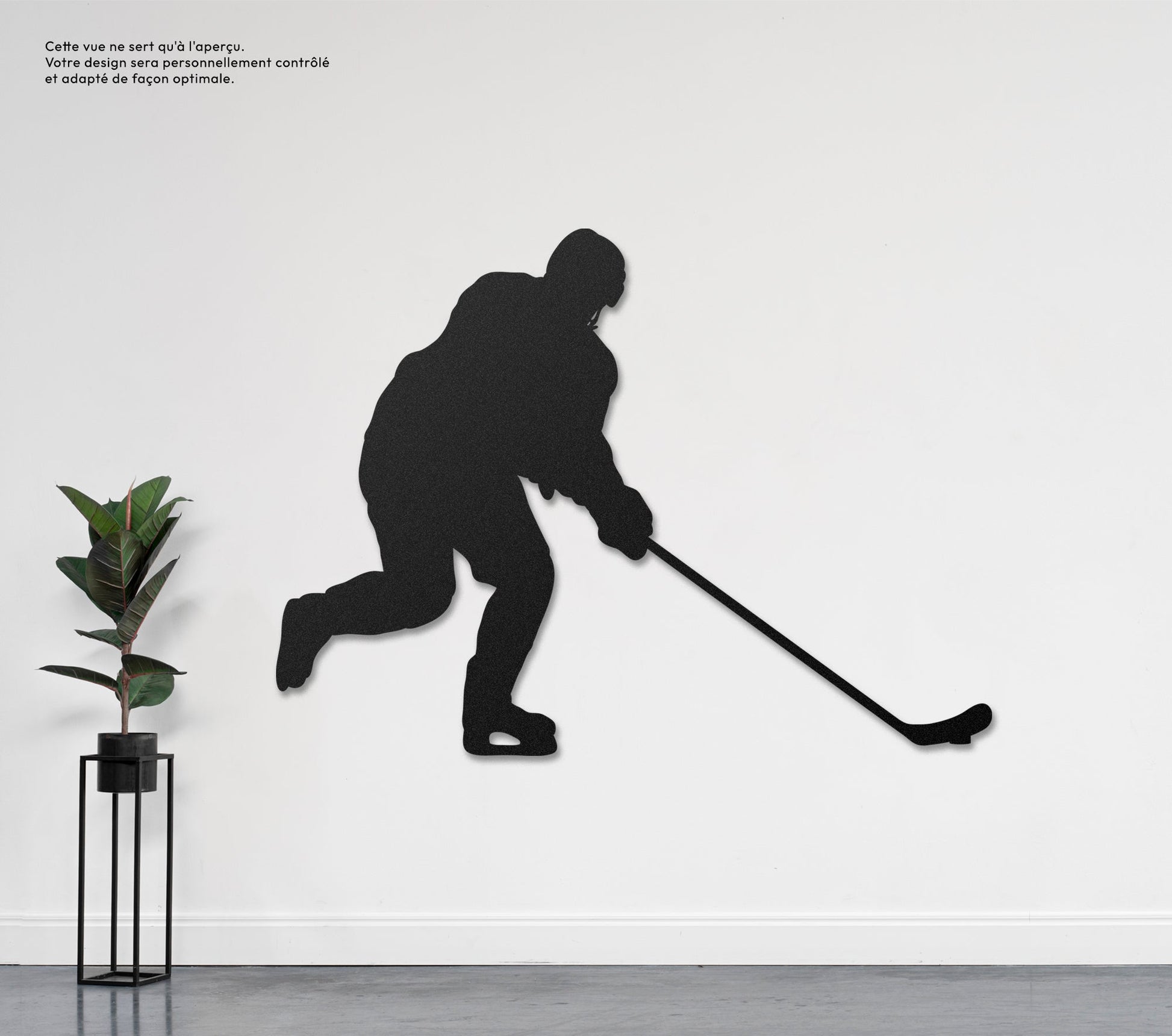 Joueur de hockey  Sculpture et art mural personnalisé