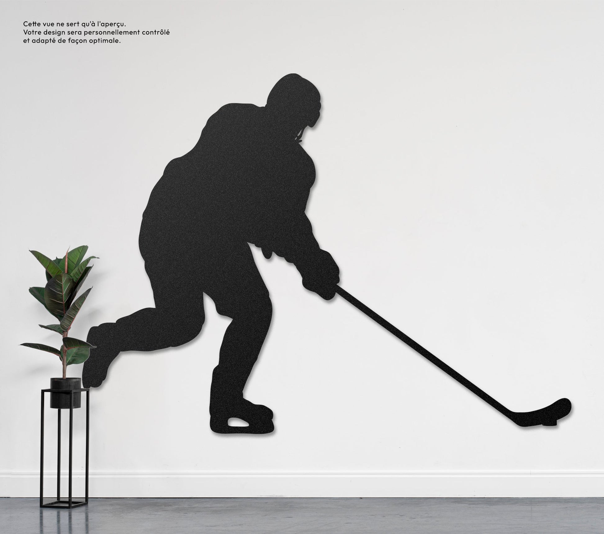 Joueur de hockey  Sculpture et art mural personnalisé