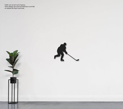 Joueur de hockey  Sculpture et art mural personnalisé