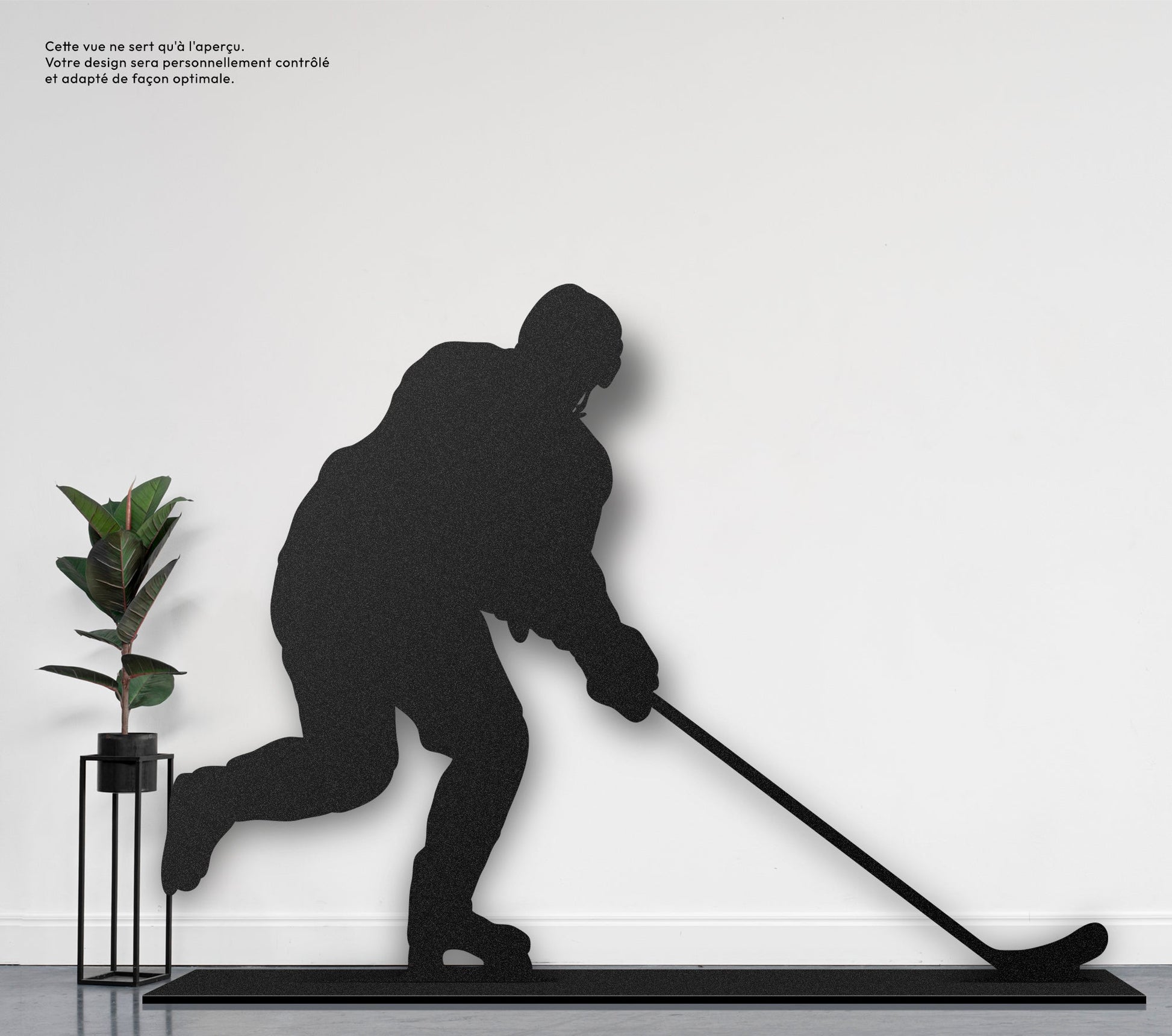 Joueur de hockey  Sculpture et art mural personnalisé