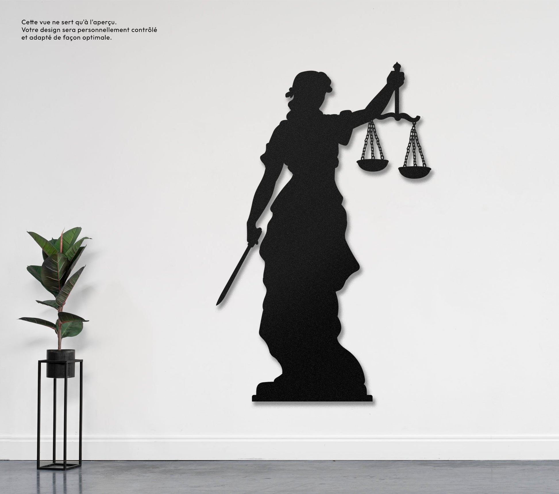 Justice  Sculpture et art mural personnalisé