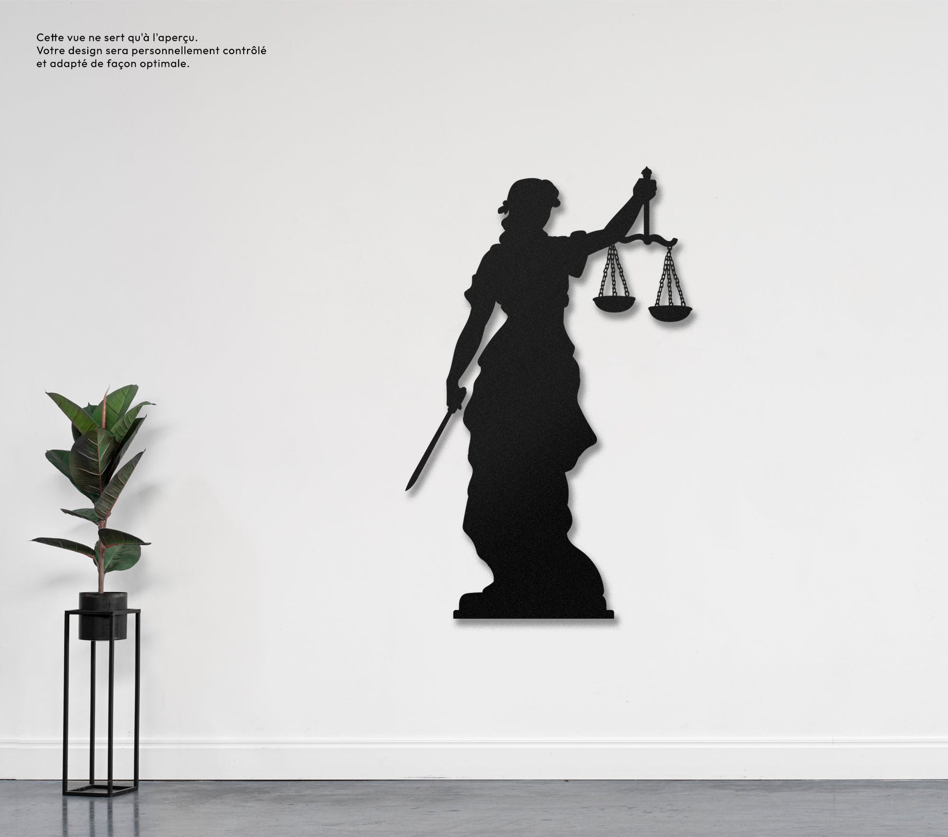 Justice  Sculpture et art mural personnalisé