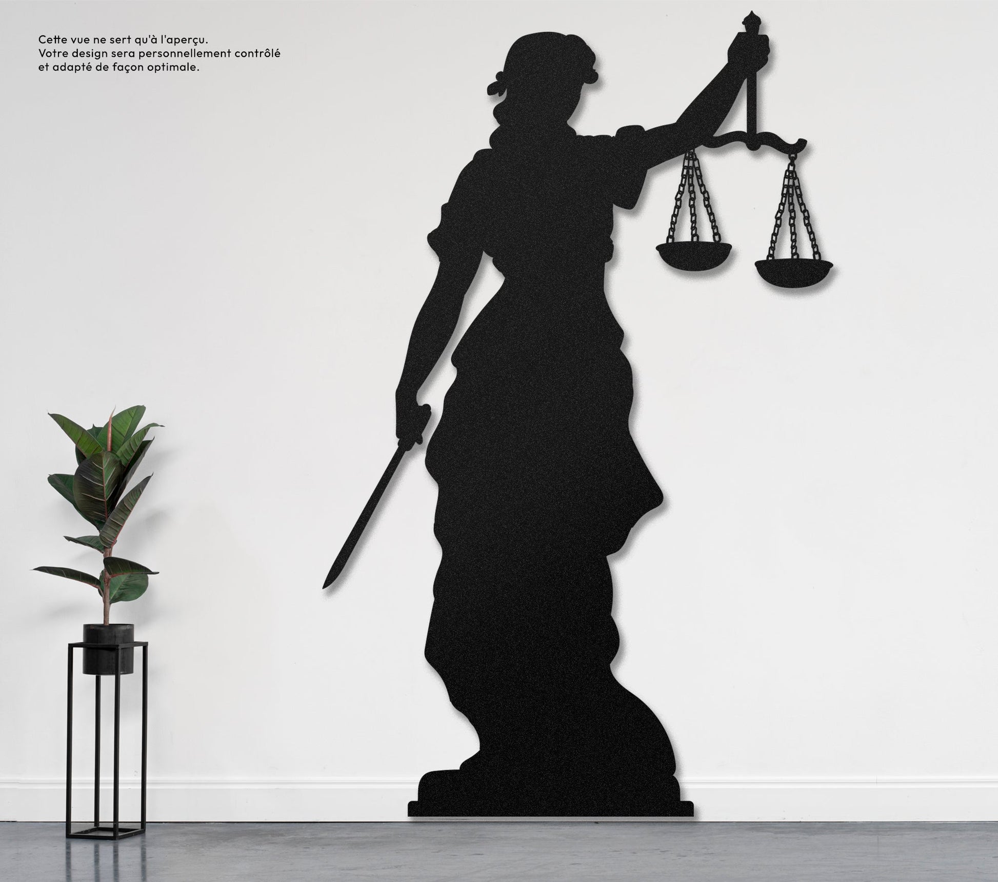 Justice  Sculpture et art mural personnalisé