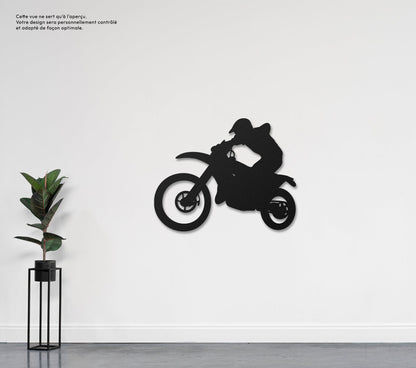 Moto cross  Sculpture et art mural personnalisé