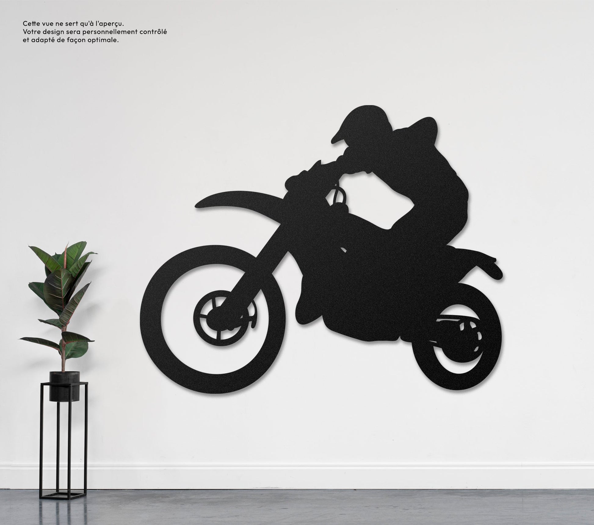 Moto cross  Sculpture et art mural personnalisé