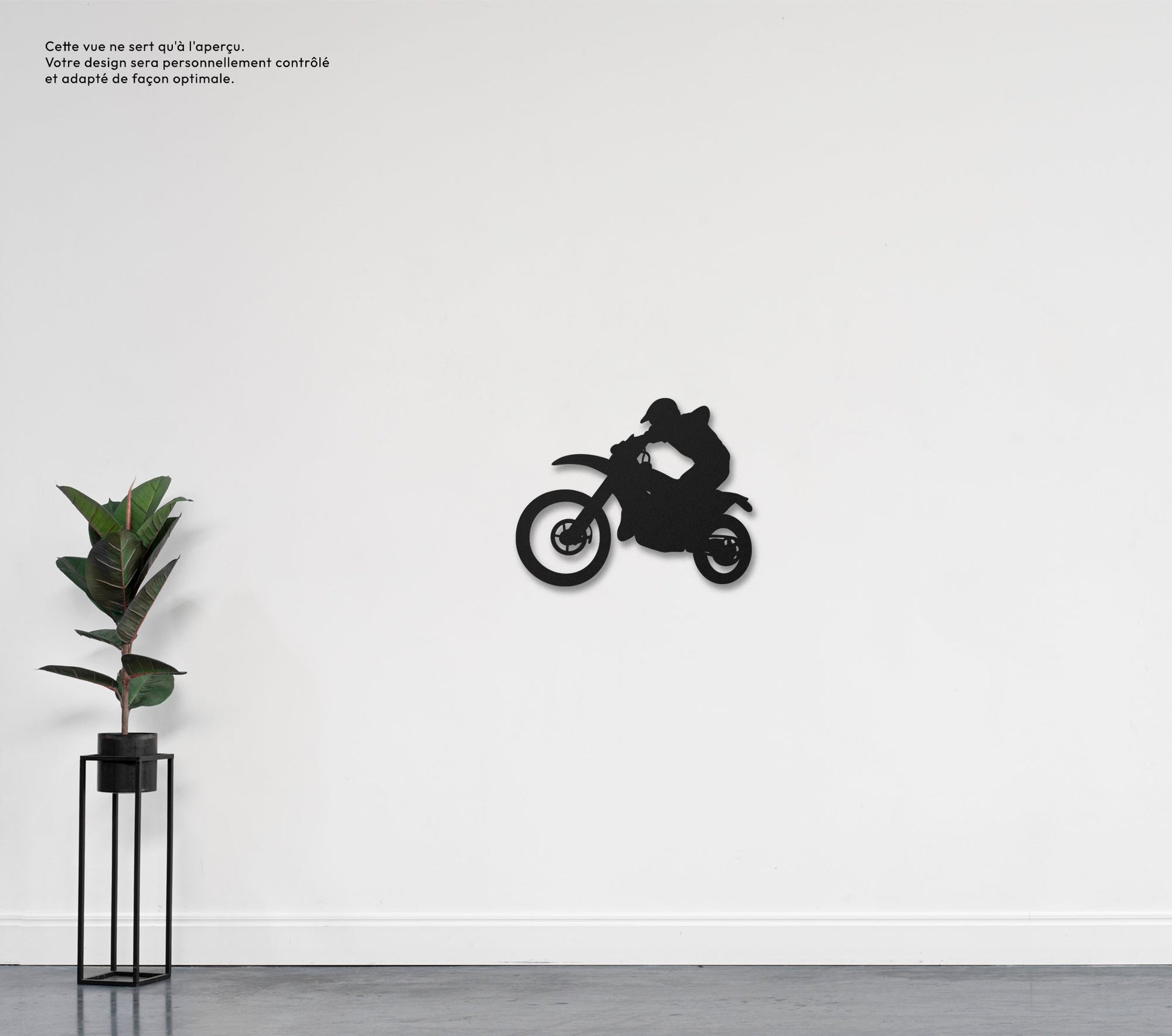 Moto cross  Sculpture et art mural personnalisé