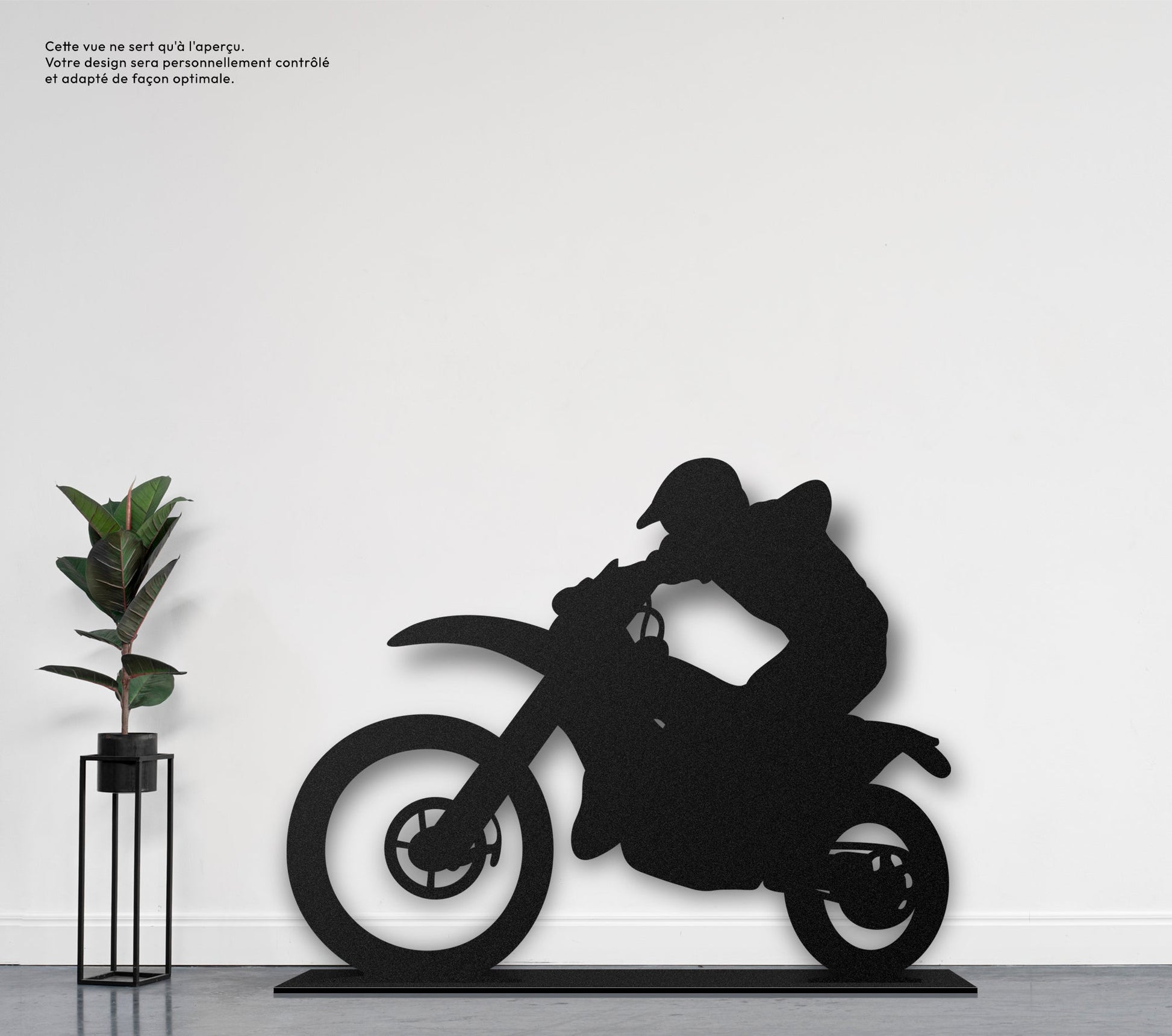 Moto cross  Sculpture et art mural personnalisé