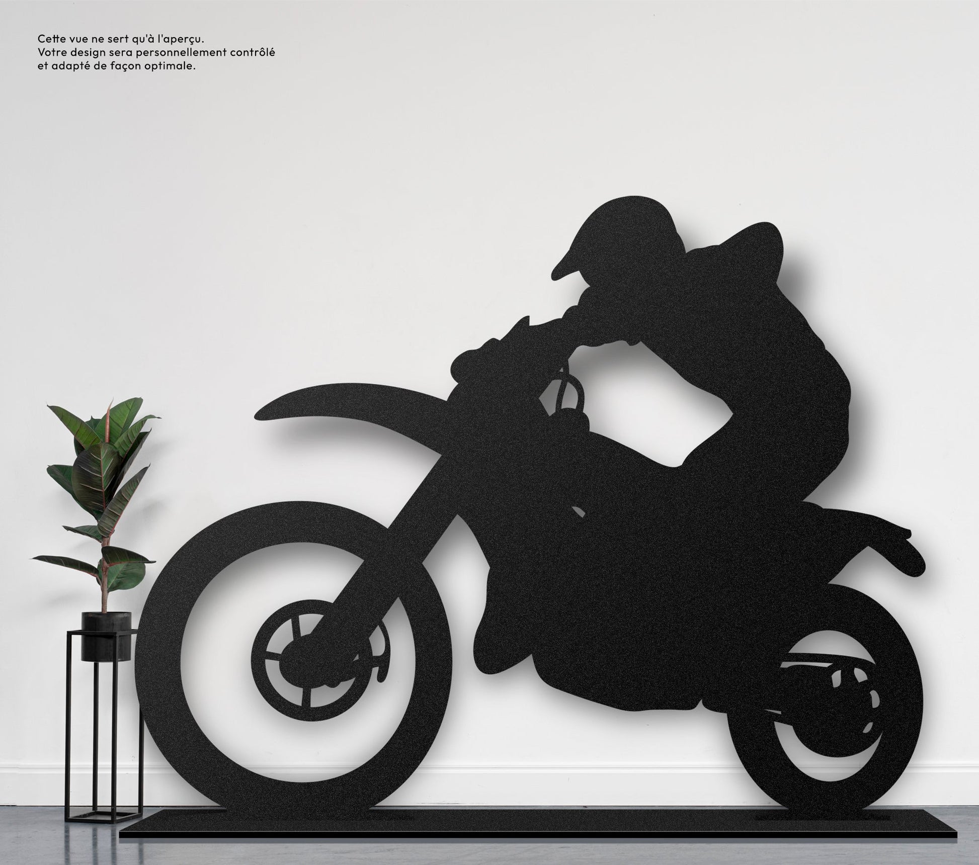 Moto cross  Sculpture et art mural personnalisé
