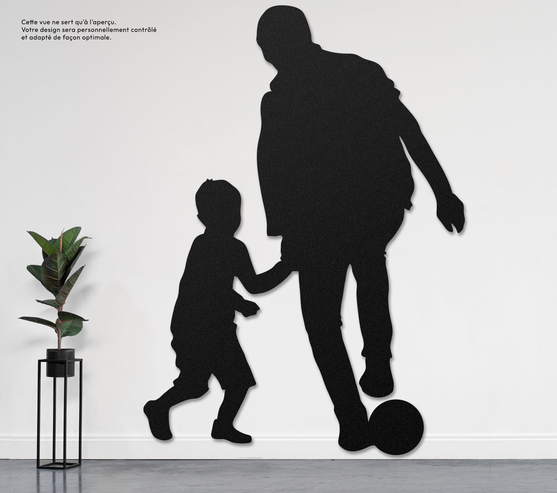 Père et Fils Football  Sculpture et art mural personnalisé