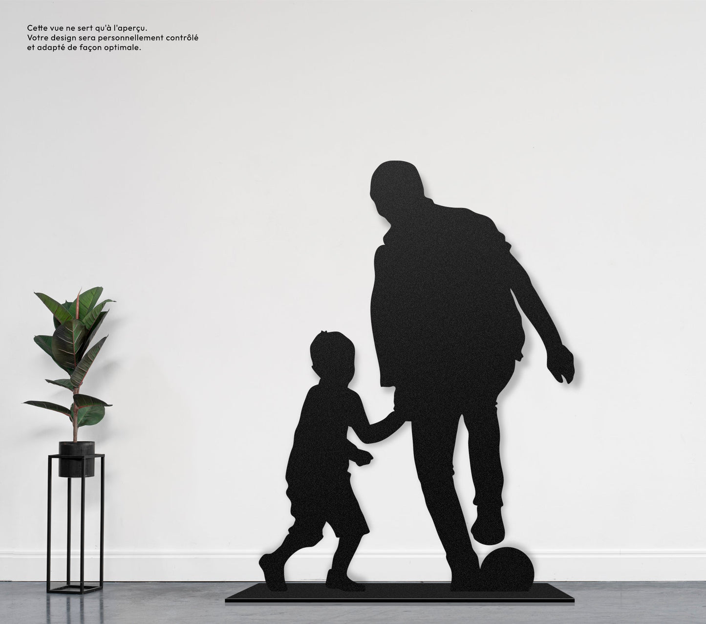 Père et Fils Football  Sculpture et art mural personnalisé