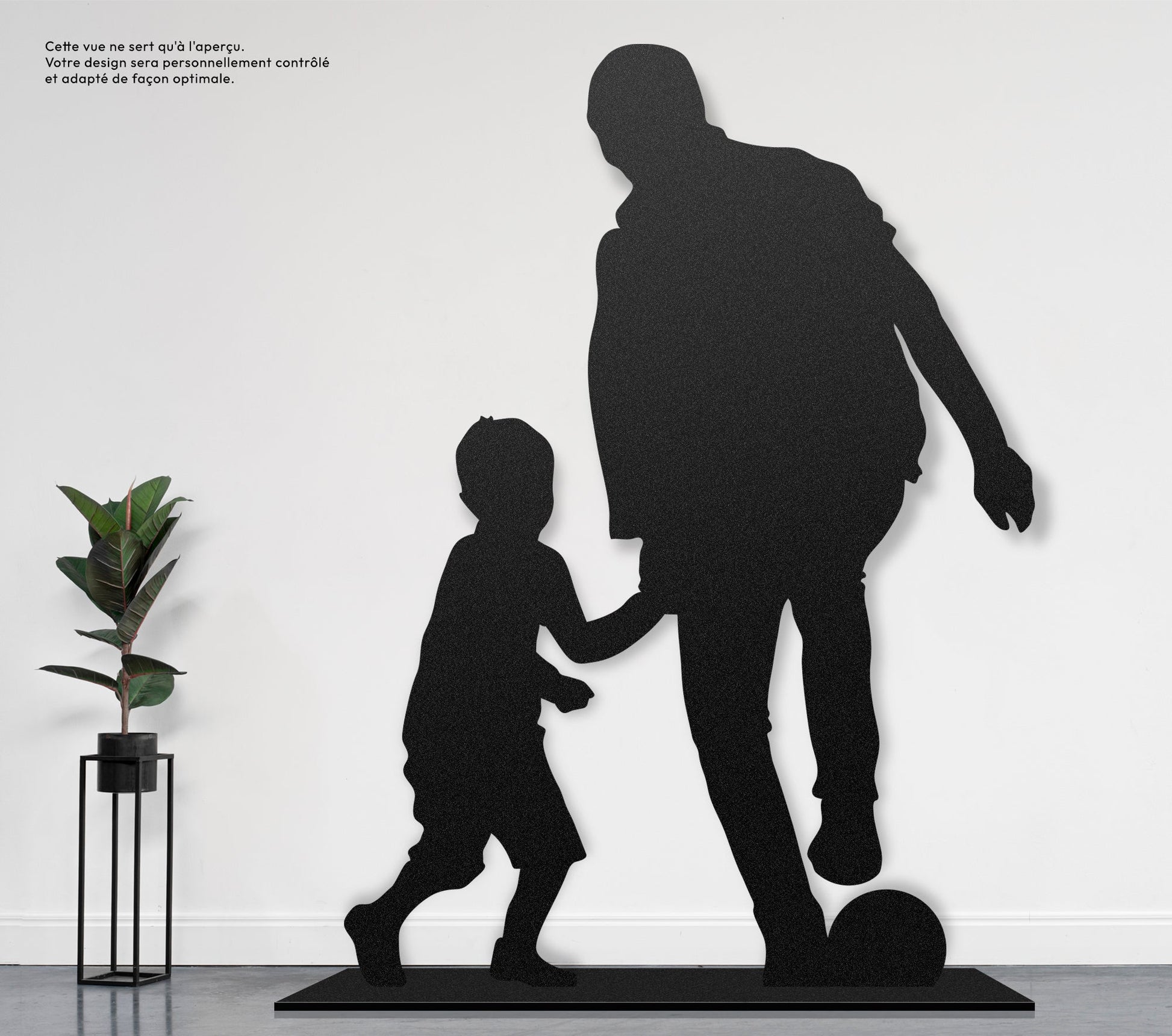 Père et Fils Football  Sculpture et art mural personnalisé