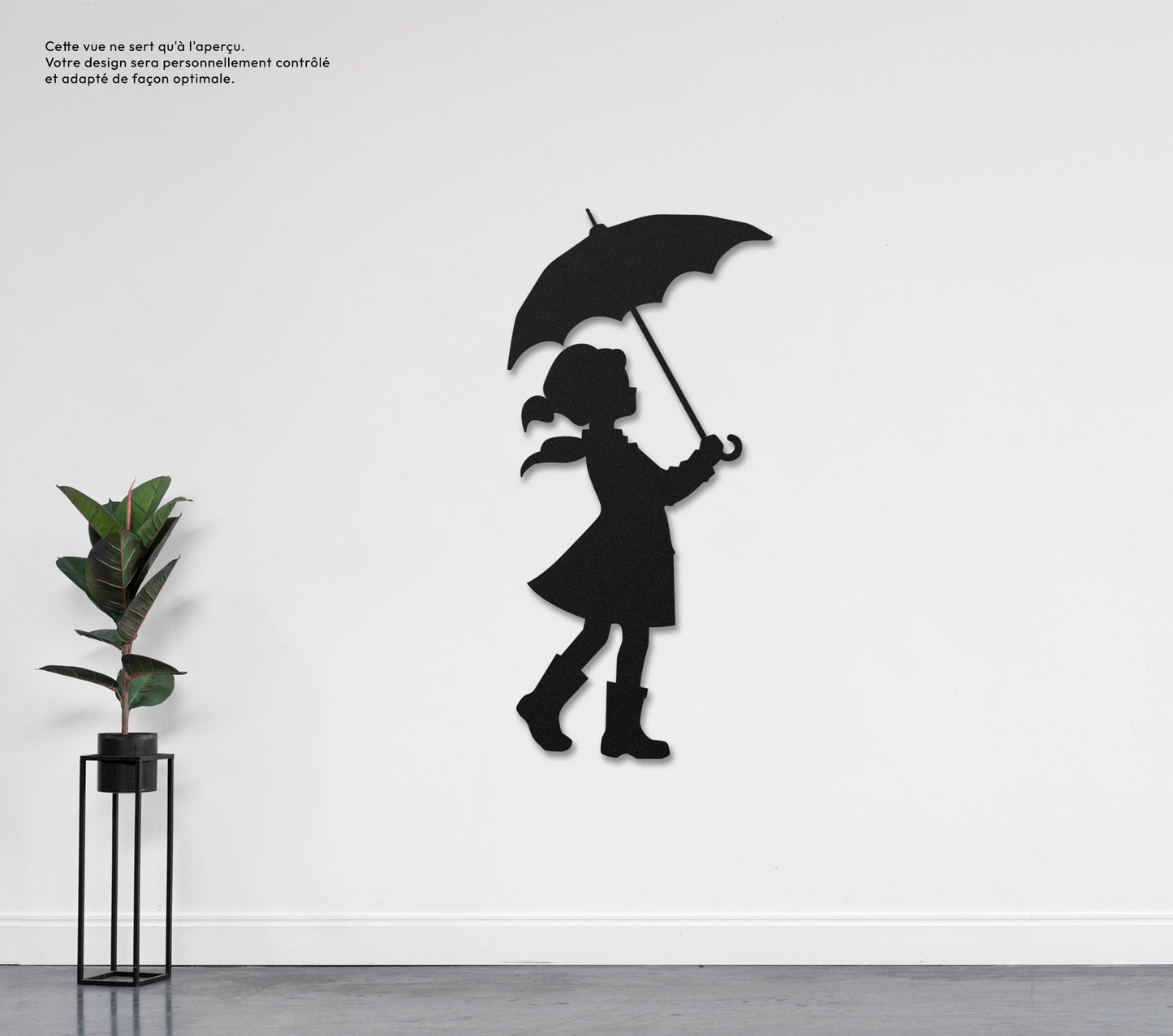 Petite fille parapluie