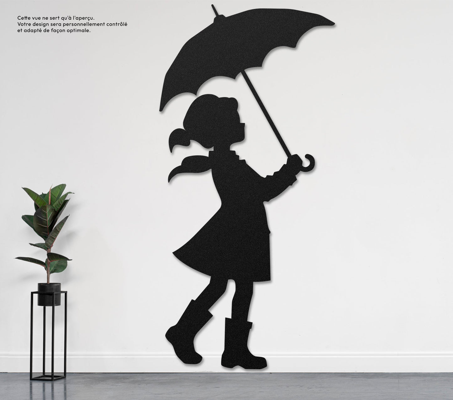 Petite fille parapluie