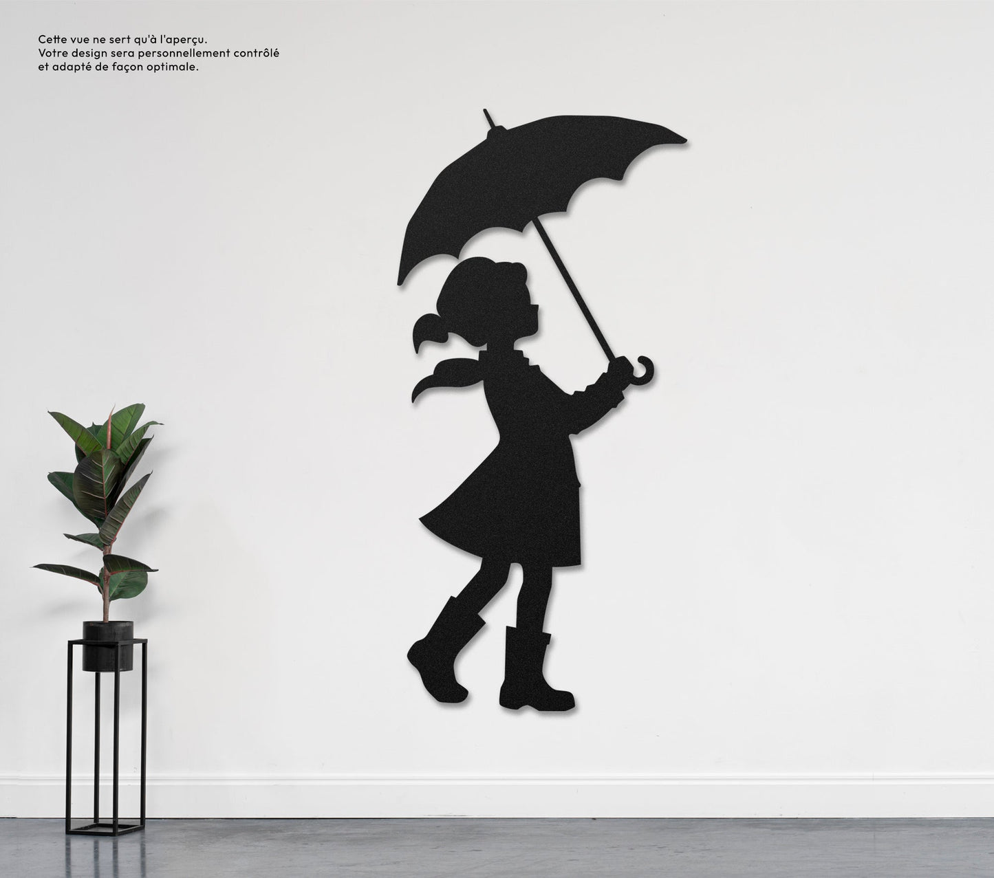 Petite fille parapluie