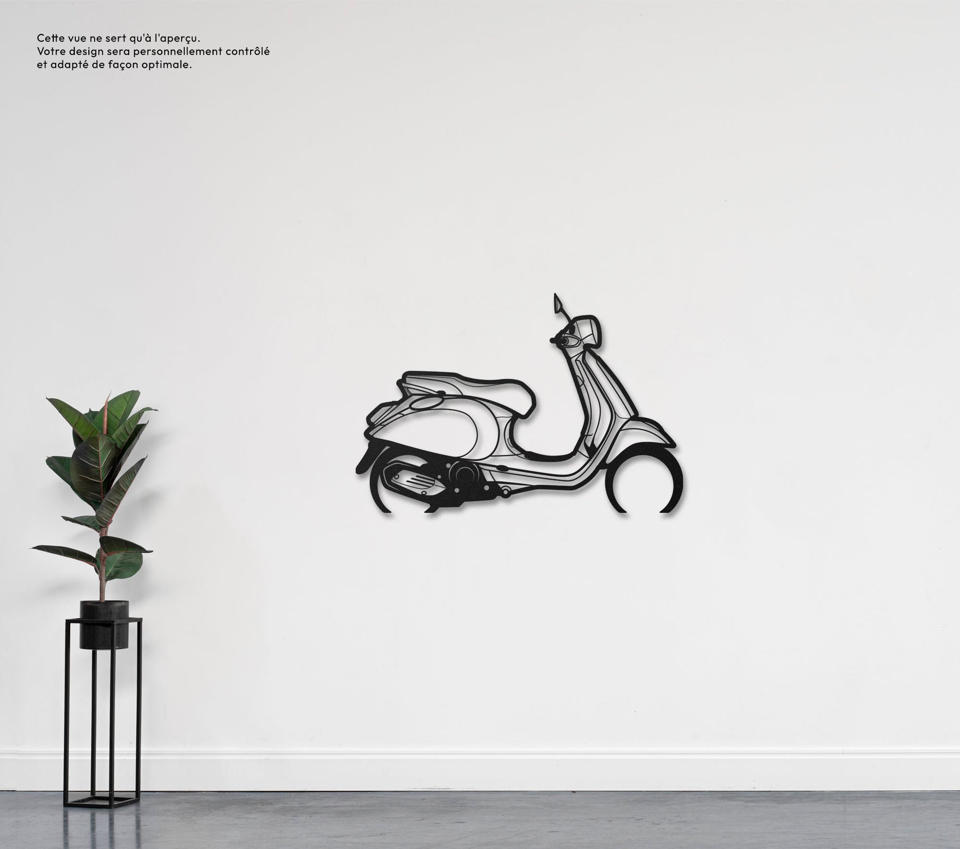 Scooter italien  Sculpture et art mural personnalisé