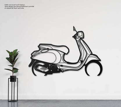 Scooter italien  Sculpture et art mural personnalisé